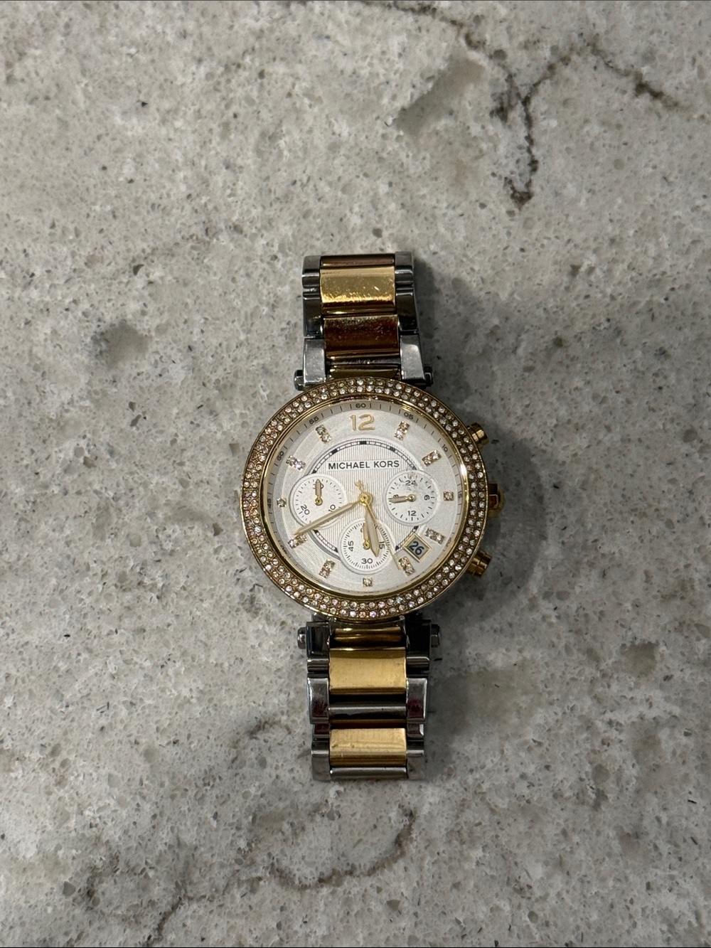 Michael Kors Two-Tone Gold and Silver Crystal Women's Watch